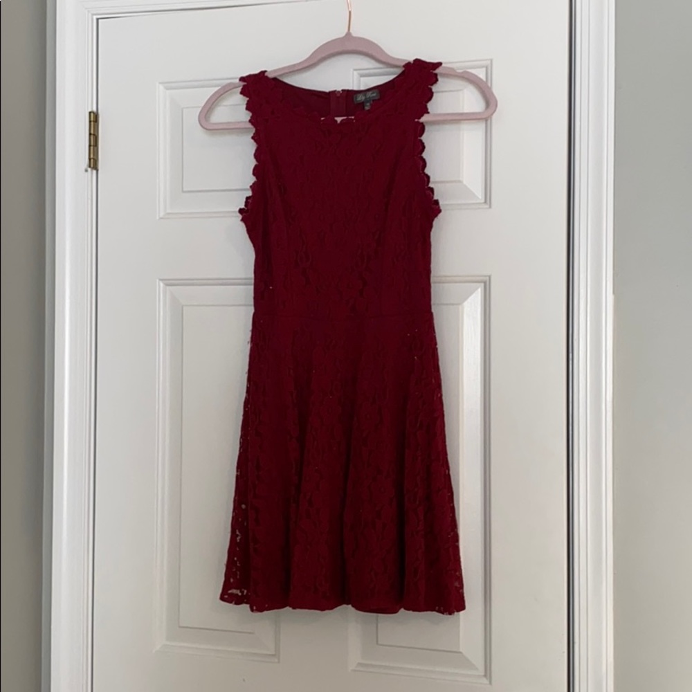 Red Lace Lily Rose Dress